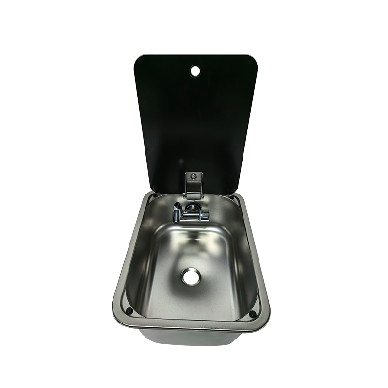 304 Stainless Steel Rv Cooker Sink With Glass Cover