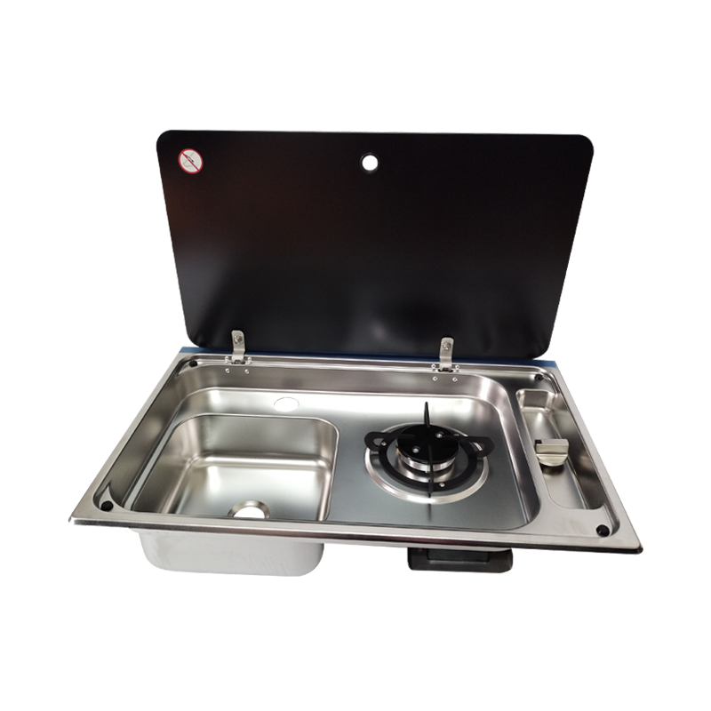 Stainless Steel 304 One Burner Gas Stove And Sink For Rv Caravan Motorhome Booat Yacht Kitchen