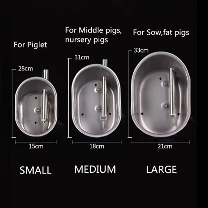 Stainless Steel Drinking Bowl Oval Automatic Drinking Fountain Piglet Drinking Trough For Pigs