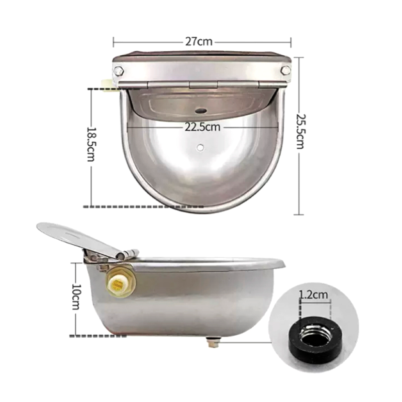 Thickened 304 Stainless Steel Automatic Floating Ball Cattle And Sheep Drinking Bowl