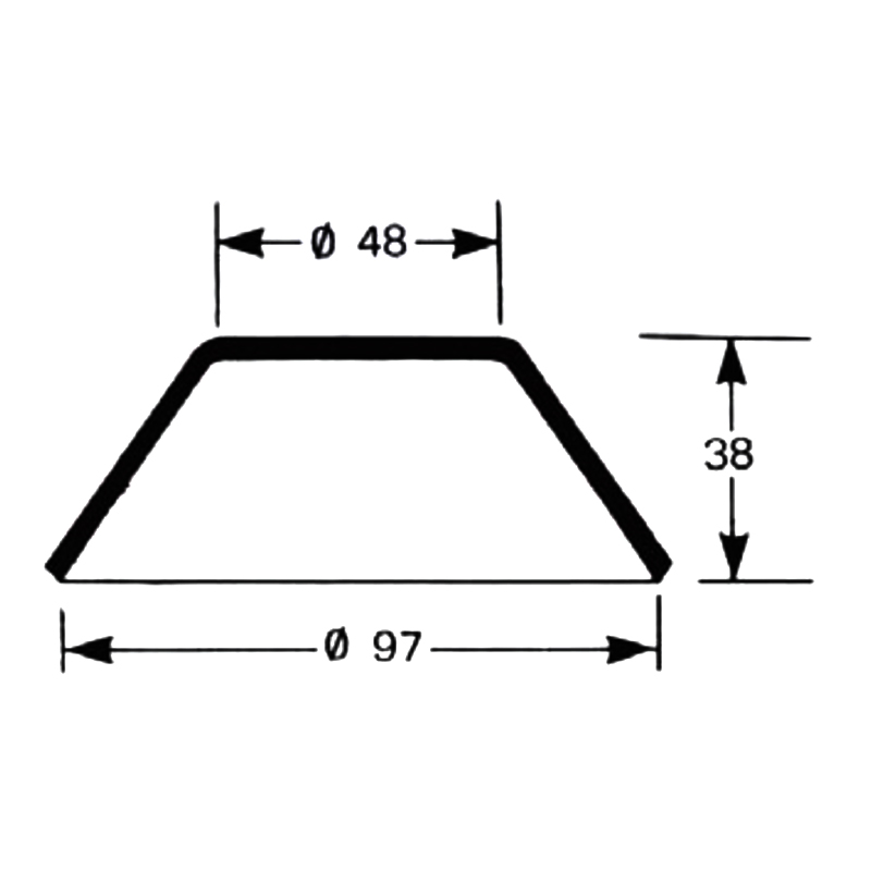 Round 97mm Dia 38mm Height Customized Pallet Feet Manufacturer Pressed Steel Pallet Feet For Sale