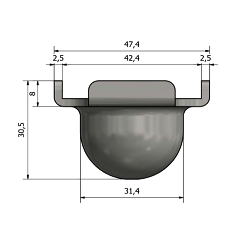 Pallet Feet 47.4mm*47.4mm*30.5mm Height*2.5mm Thickness Sheet Metal Stamping Process Factory Accept OEM